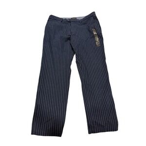 Banana Republic‎ Slim Tapered Fit Pinstripe Dress Pants Men 35x32 Navy White